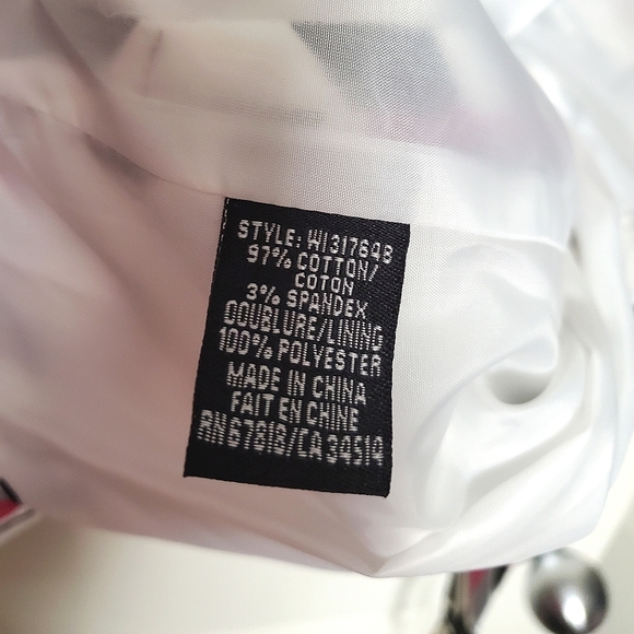 Chapter One printed belted jacket cotton 3/4 sleeve black white pink 4 xs small - Picture 9 of 12